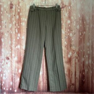 Dressbarn Mocha Brown Pinstripe Trouser Pants